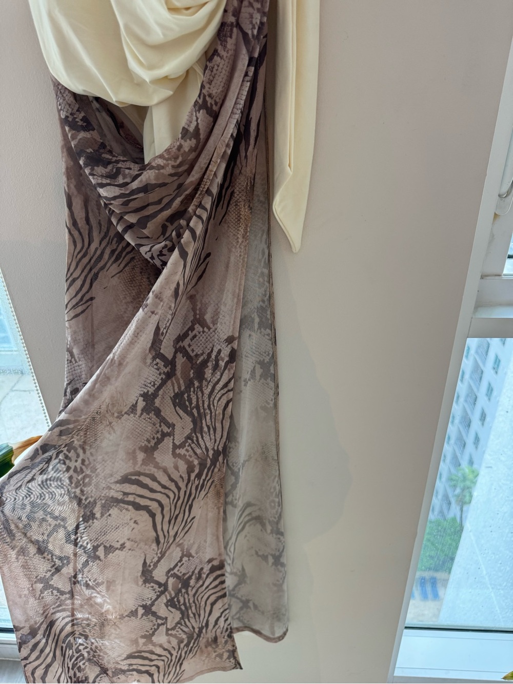 Outcast Plunge Neck Open Back Maxi Dress bodysuit with Shear Skirt
